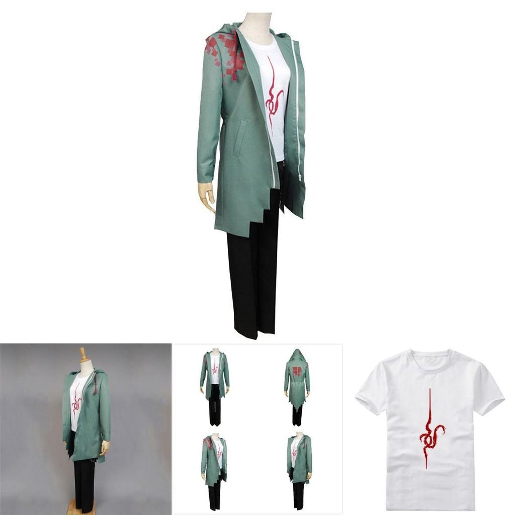 Collezione Premium Cosplay Danganronpa Komaeda Nagito: Cappotto, Pantaloni, Maglietta e Parrucca