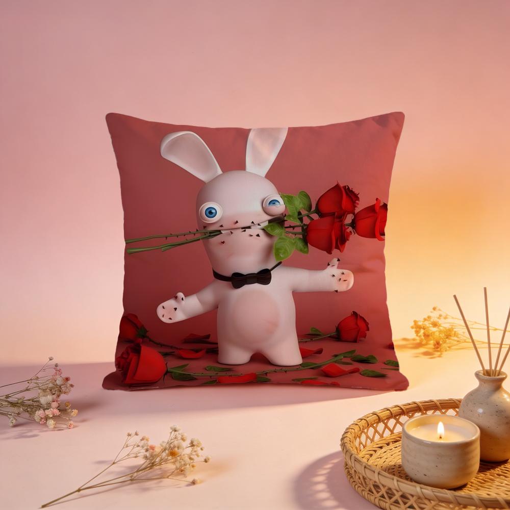 Popular RRabbids Invasionable Cushion Cover Comfortable Durable Pillow Cover MultiScene for Home Office Car Sofa