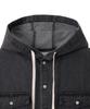 HOOVES Washed Denim Hoodie [Black]