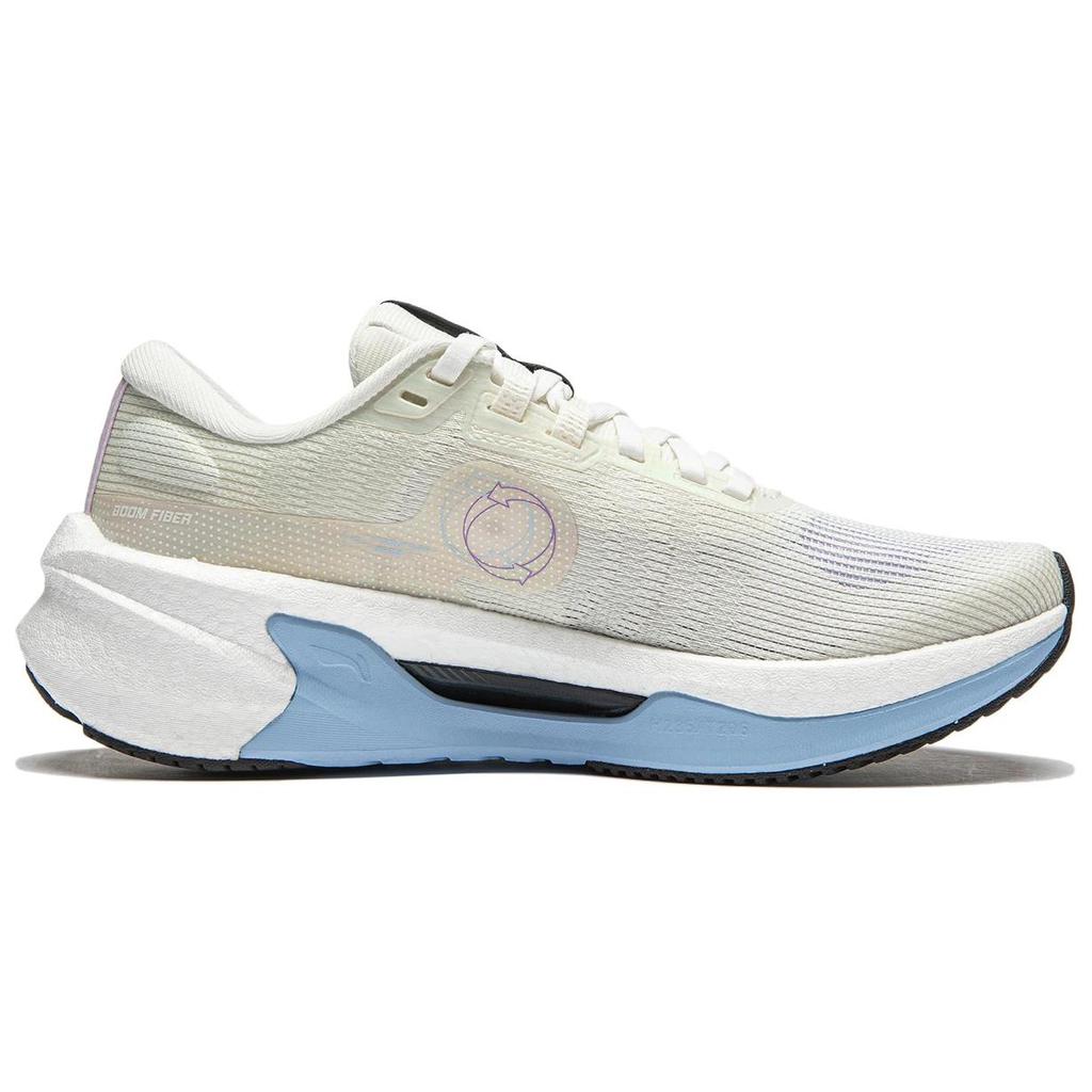 New LINING Furious Rider 7.0 V2 Running Shoes Women's Low Top Ivory/Black/Sky Blue ARZU004-9