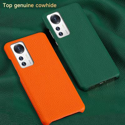 Pouzdro na telefon z pravé hovězí kůže pro Xiaomi Mi 13T Pro Poco X6 Pro Redmi Note 13 Pro Plus Polozahrnující ochrana Zadní kryt