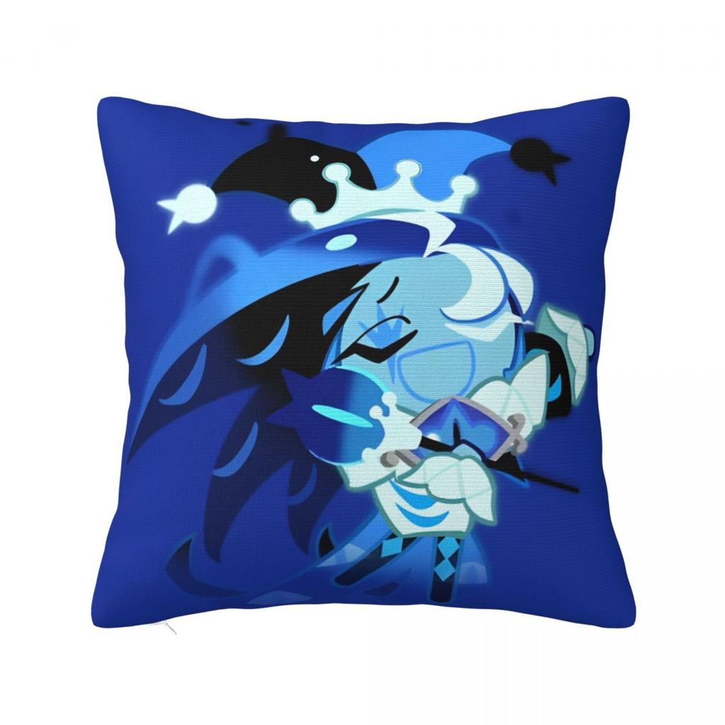 Black Pearl Cookie Pillow Case Cookie Run Kingdom Cushion Covers Customized Polyester Decor Pillowcover for Home 4545cm