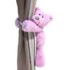 Dopamine Curtain Bear Tiebacks With Plush Fabric For Kids Room Window Decoration