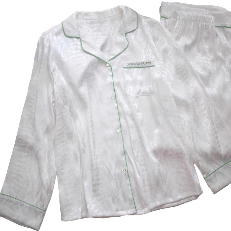 Summer High-End Women'S Long-Sleeved Trousers Striped Print Can Be Worn Outside Casual And Comfortable Pajama Set