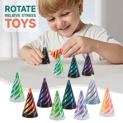 3d Decompression Toy Spinning Spiral Penetrating Sculpture For Stress And Anxiety Relief