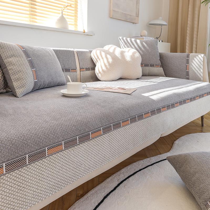 Chenille Sofa Cushion Modern Light Luxury High-End Non-Slip Sofa Back Towel Four Seasons Universal Anti-Scratching Cushion
