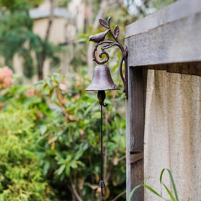 Antique Bronze Cast Iron Bird Branch Doorbell Wall Decor