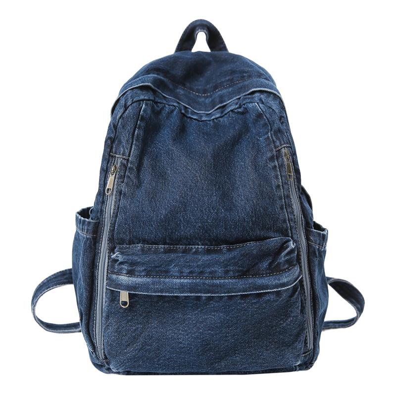 Džínový batoh Ležérní styl Unisex Školní taška Módní cestovní batoh
