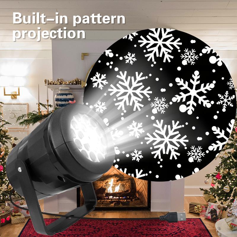Proiector LED Fulg de Nea Lumini de Sărbători Proiecție de Crăciun Lampă de Exterior Reflector de Zăpadă pentru Petrecerea de Anul Nou Lampă Decor Crăciun