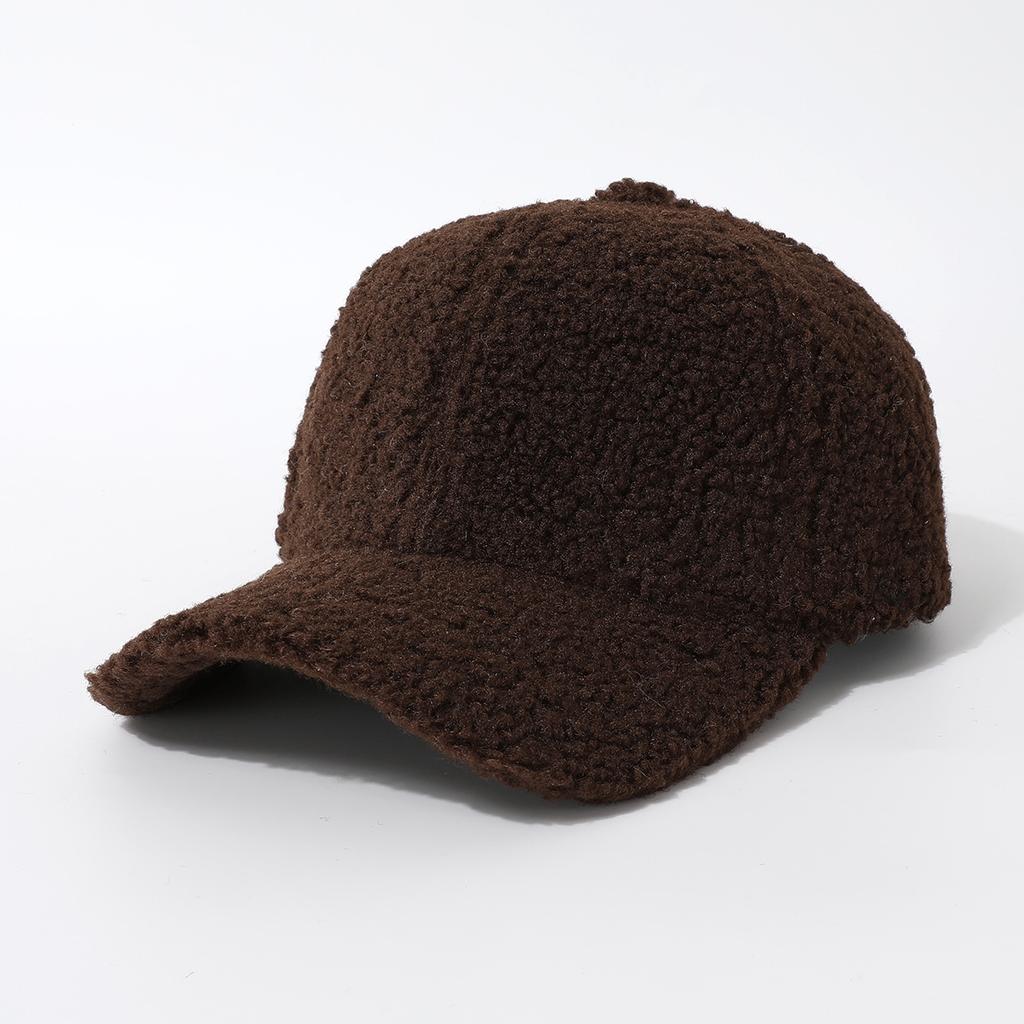 Versatile Foreign Style Warm Baseball Cap Cap Cap Thickened Fluffy Cute Men'S And Women'S Hats