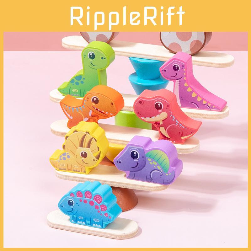 Wooden Animal Balance Toy With Stackable Blocks For Child Development And Parentchild Interaction