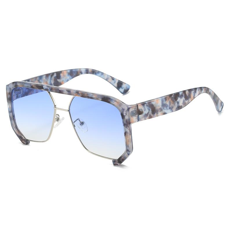 Retro Twinbridge Men'S Square Sunglasses Fashion Clear Ocean Lens Glasses Women'S Trend Sunglasses Uv400