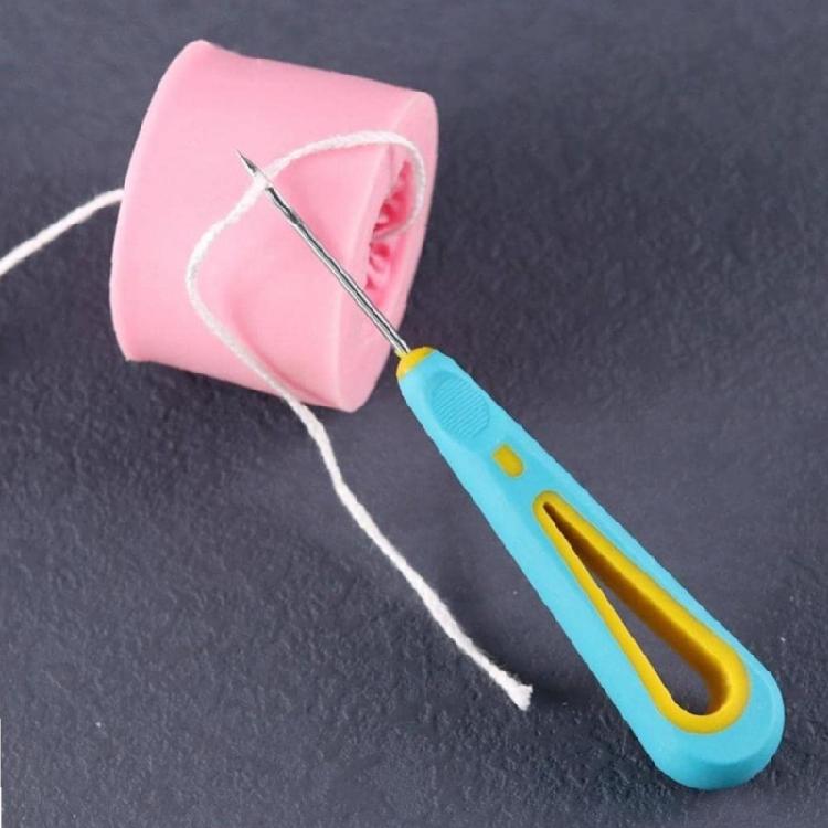 Leathers Craft Awl Tool Hole Maker with Non-slip Rubber Handle