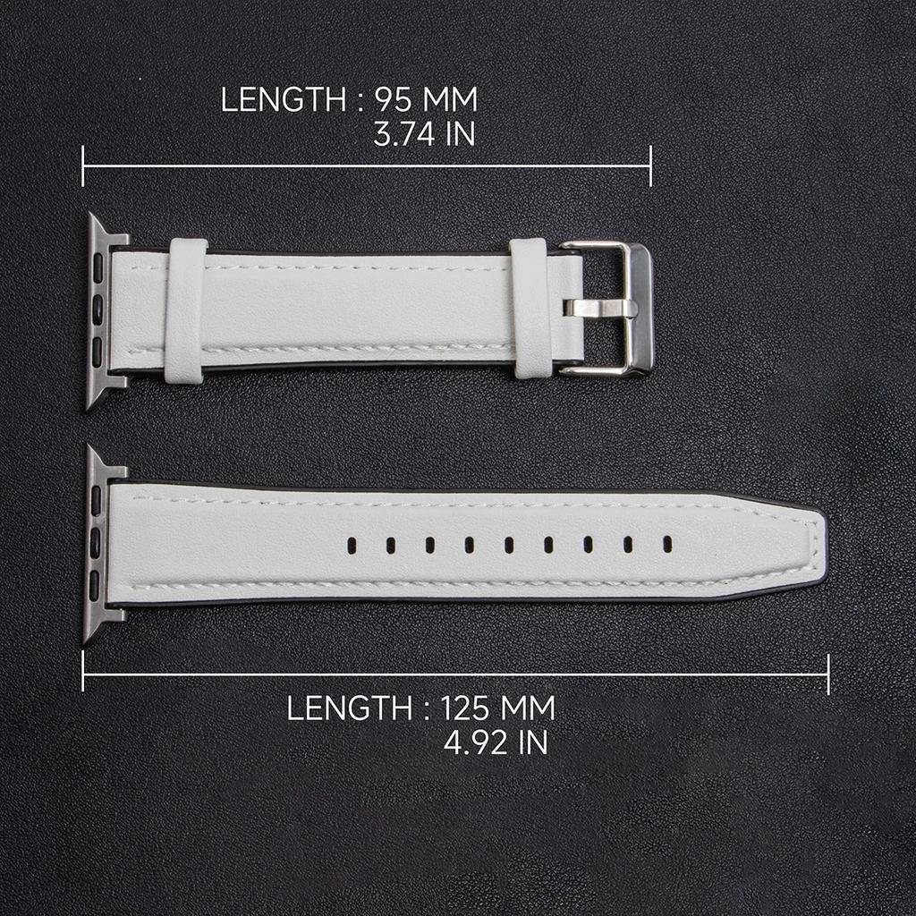 Leather Strap for Apple Watch Band Ultra 2 49mm 46mm 44mm 45mm 42mm 41mm 40mm Bracelet for Iwatch Series 10 9 8 7 6 5 4 Correas