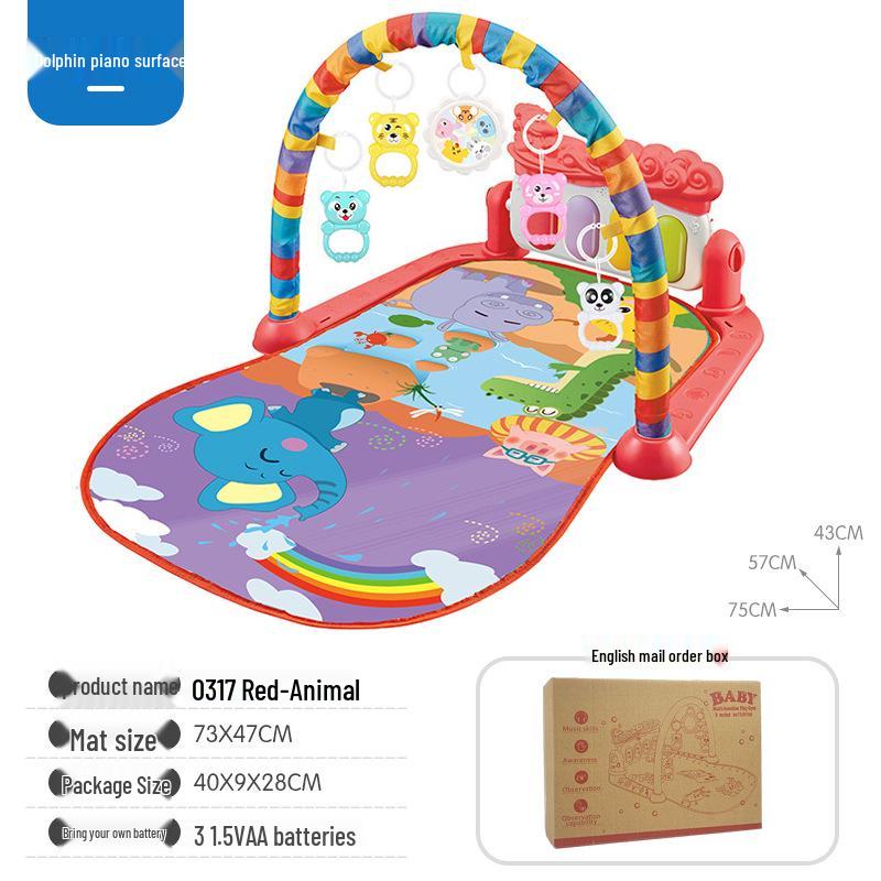 Baby Fitness Rack Musik-Spielmatte mit Klavier- und Trommelfunktionen