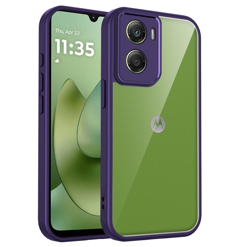 Průhledný silikonový kryt pro Motorola Moto G06 Power, zadní část z PC, nárazuvzdorný TPU nárazník, průhledný kryt pro telefon MotoG06 Power