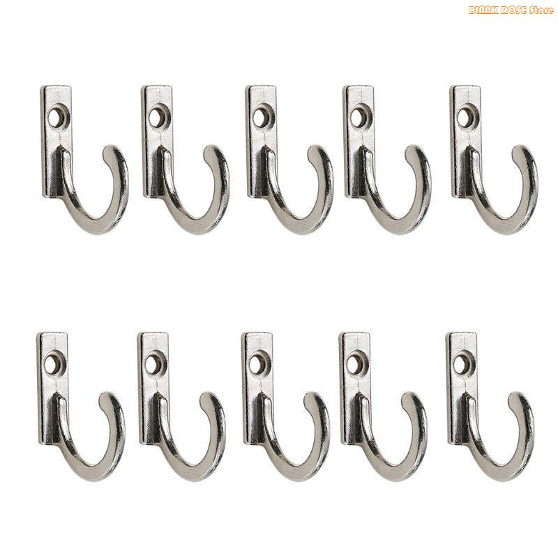 K1AE 10 Pcs Robe Hook Simplicity Hanger Vintage Bronze Small Hooks Easy to Install