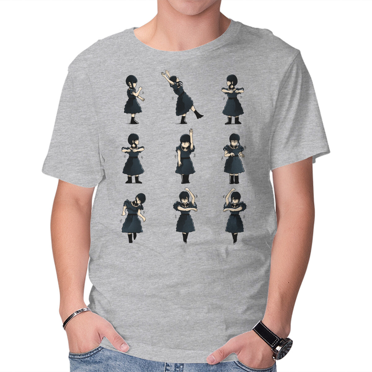 Unisex Crew Neck T-Shirt Freaky Dance Graphic Short Sleeve Casual Tee M