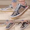 Women's Leather Platform Casual Shoes Bright Top Fashion Low Top Lace Up Sneakers Sneaker Slippers for Women