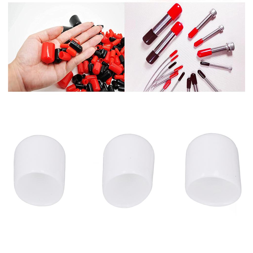 100PCS Screw End     White PVC Anti Aging Flexible Flame Retardant End Cover for