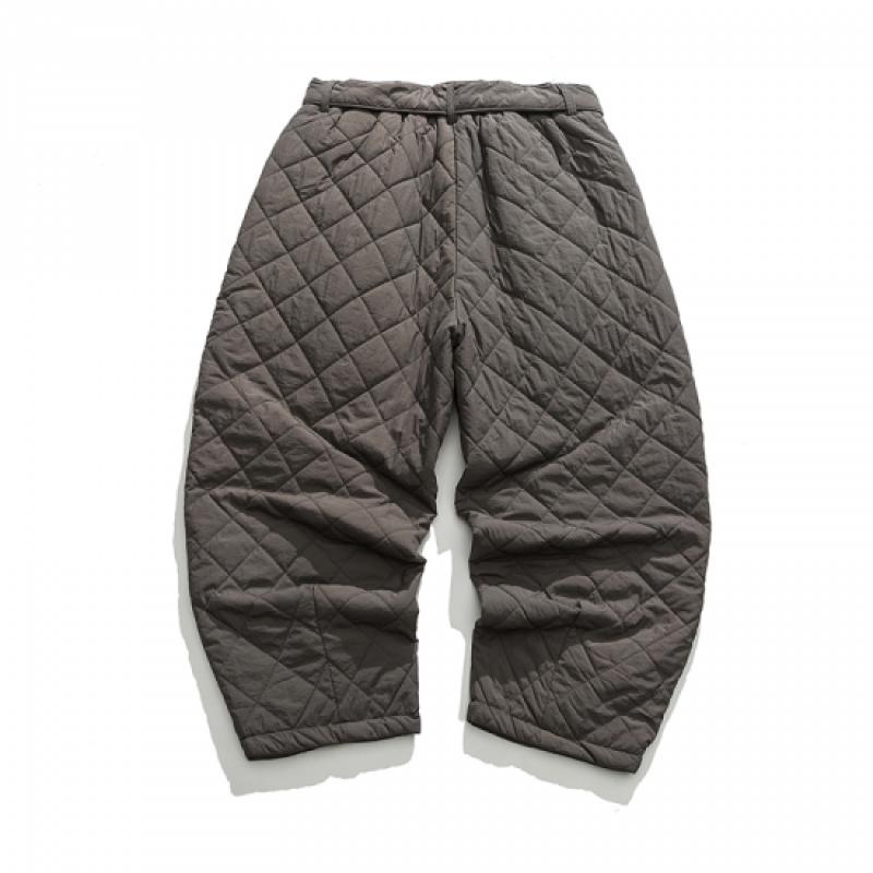 2024 Autumn Winter Thick Quilted Harem Pants Men Chinese Style Warm Trousers Male Harajuku Sweatpants Jogging Pants Oversized