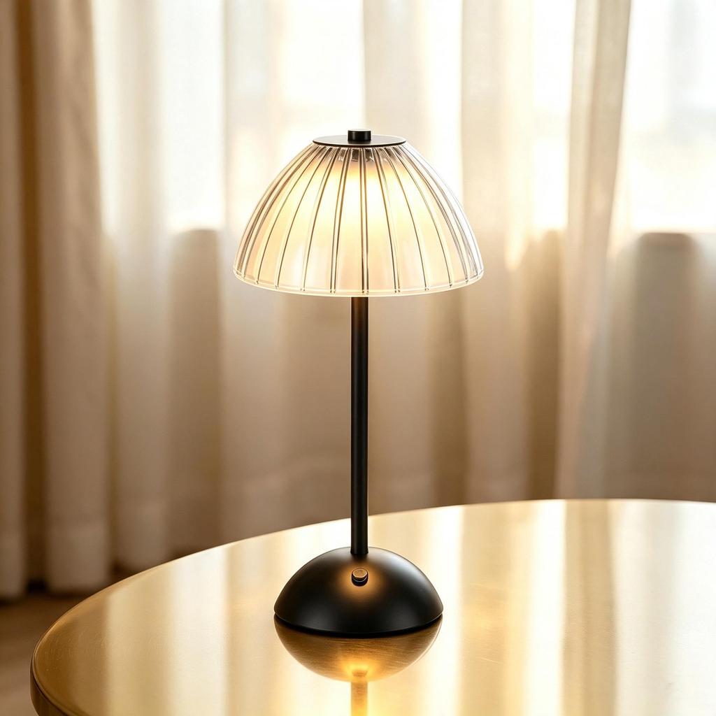 Crystal Retro Bedside Lamp - Luxury Rechargeable Night Light for Master Bedroom