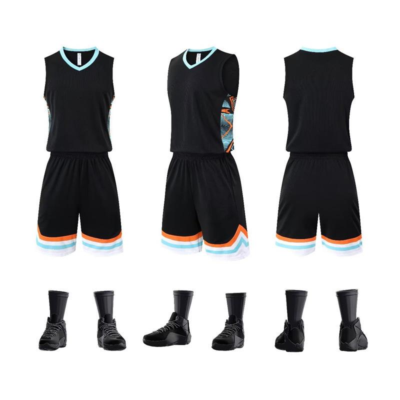Summer new basketball jersey set, training camp training jersey, student running fitness jersey, breathable and printable number