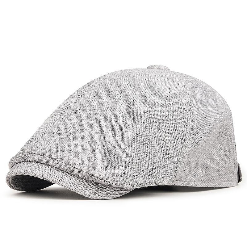 Solid Color Forward Hat Spring and Summer Women's Retro Cap Men's Casual Versatile Beret