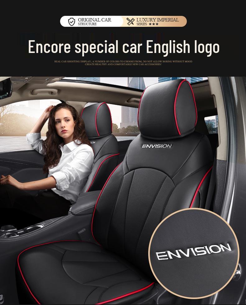 Buick Encore All-Season Leather Car Seat Cover with Original Texture, Full Surround, Custom Fit