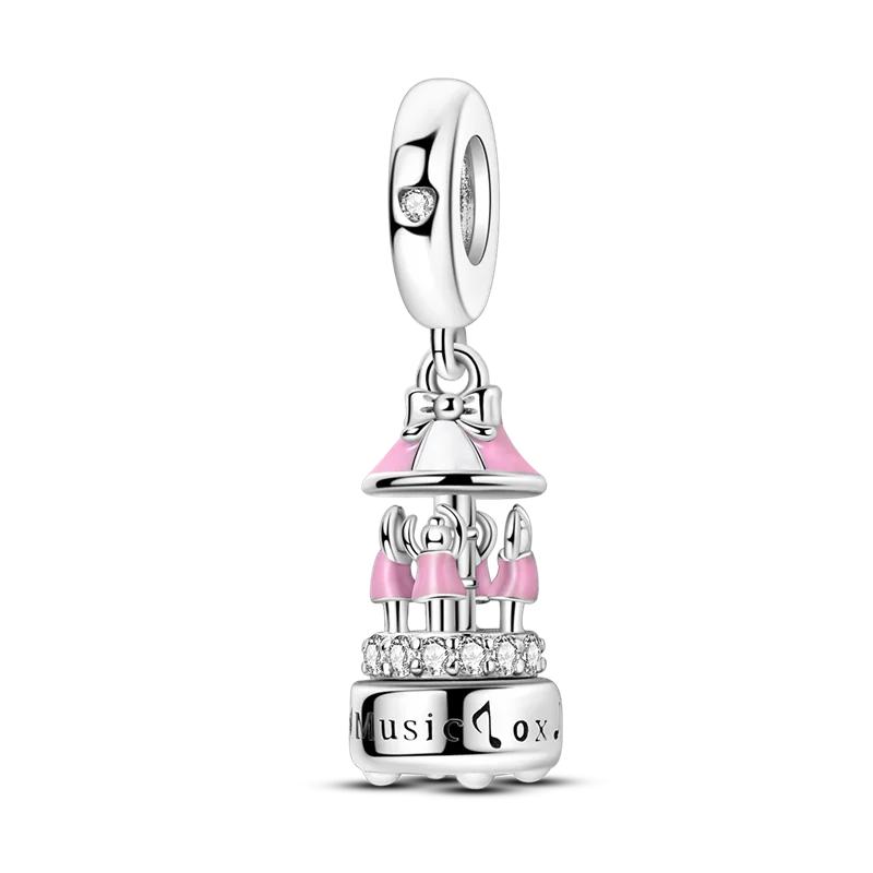 Copper Metal Pink Color Love Color Flower Colorful Drawing Board Pendant Bead Components Camera Charm Bead Components Bead Component Compatible With