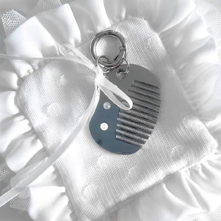 Stylish Bowknot Comb Pendant Keychain for Travel Accessorizing Fashionable Keyring Accessories Bag Charm