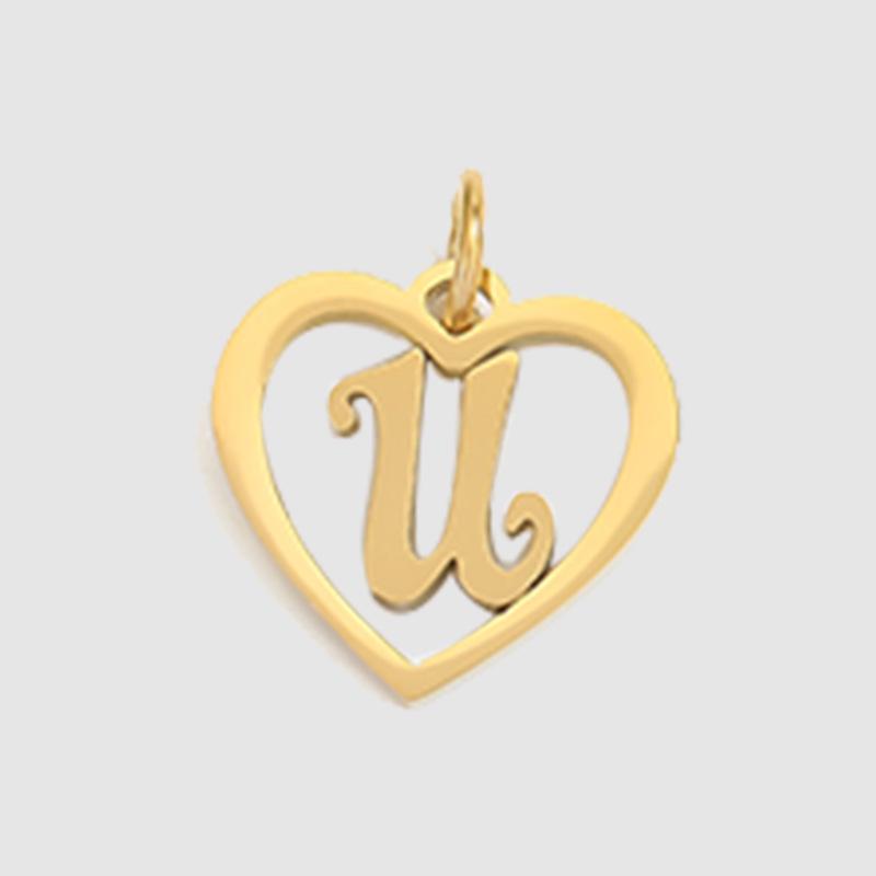 eManco English Alphabet Pendants: Stainless Steel Jewelry Accessories for DIY Projects.