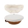 Cotton Bread Bowl Covers Set of 4 Washable Sturdy Linen Fabric Lid for Sourdough Proofing and Kitchen Storage