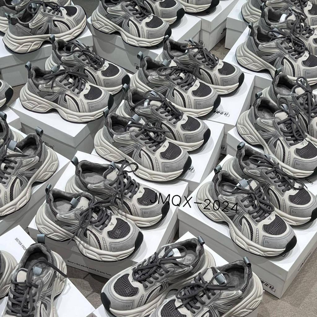Leather Retro Dad Shoes Women's 2025 New Autumn and Winter Platform Internet Celebrity Super Hot Ins Casual Sports Shoes