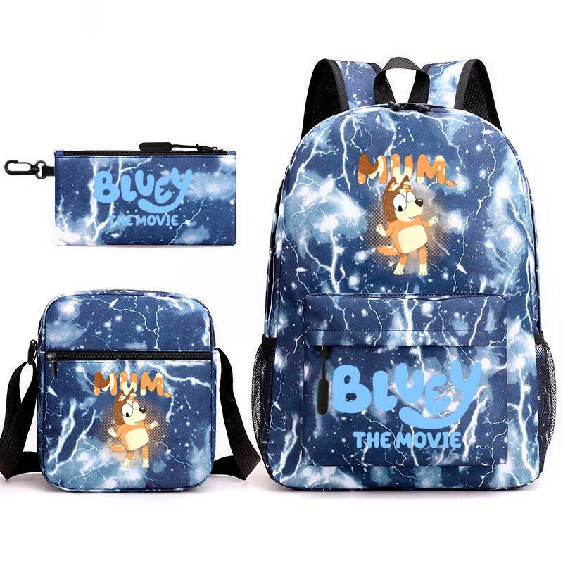 New Product, Bruwangwang Student Schoolbag, Fashionable and Popular, Backpack, Shoulder Bag, Pencil Bag, Three-piece Set.