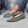 Spring and Autumn New Style Fashionable and Comfortable Women's Shoes Casual and Versatile Sequined Wear-Resistant Flats