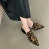 Summer Suede Rivets Rhinestone Fox Ladies Slippers Women Luxury Designer Shoes Comfortable Slippers Sandals Mules