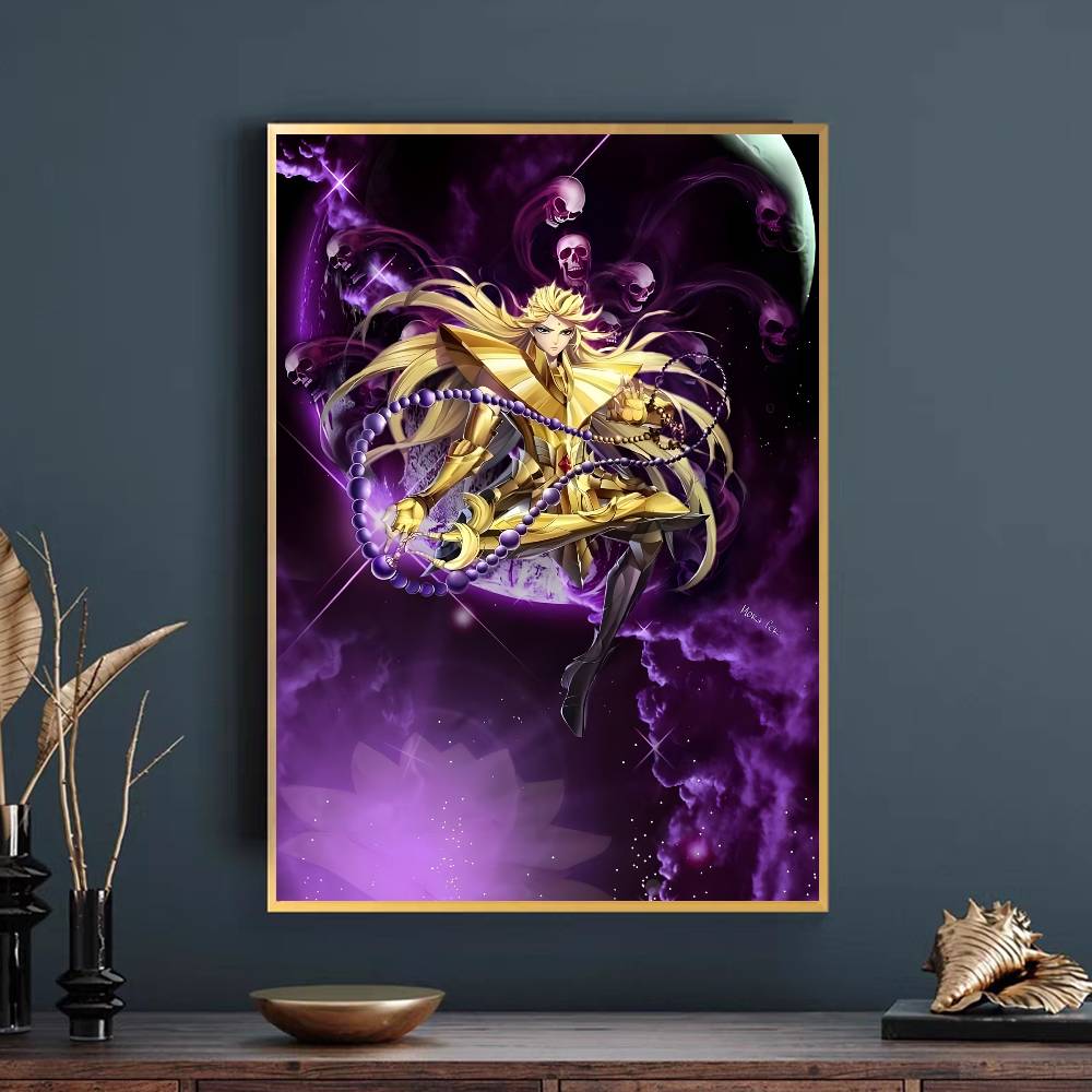 Plakat Saint Seiya Samoprzylepna Sztuka Wodoodporny Papierowy Naklejka Kawiarnia Bar Pokój w Domu Studenckim Dekoracja Ściany