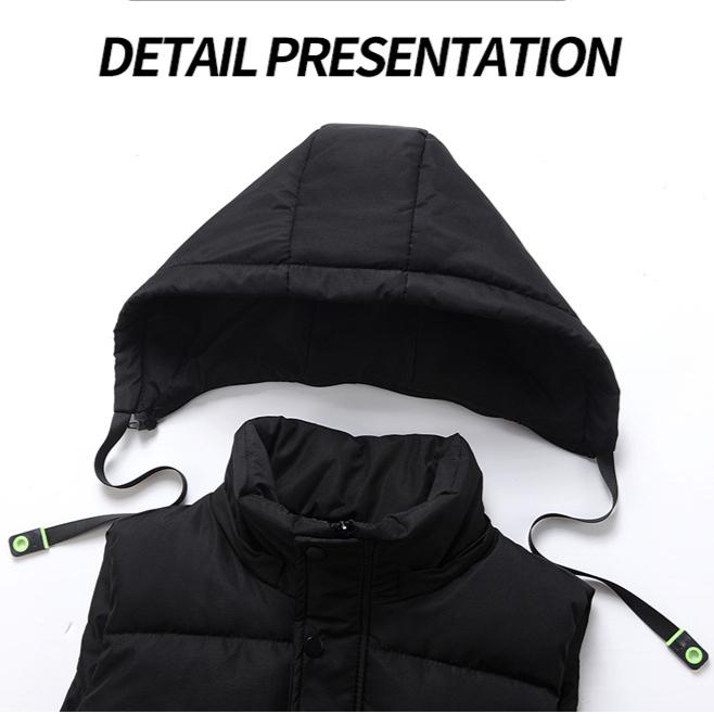 Autumn Winter New Men Down Hooded Vests Men Lightweight Windproof Casual Outdoor Waistcoats Ultra Light Male Padded Waistcoats