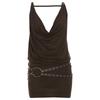 2026WISH European and American women's clothing summer new solid color sexy sleeveless V-neck high waist hip-wrapped dress women