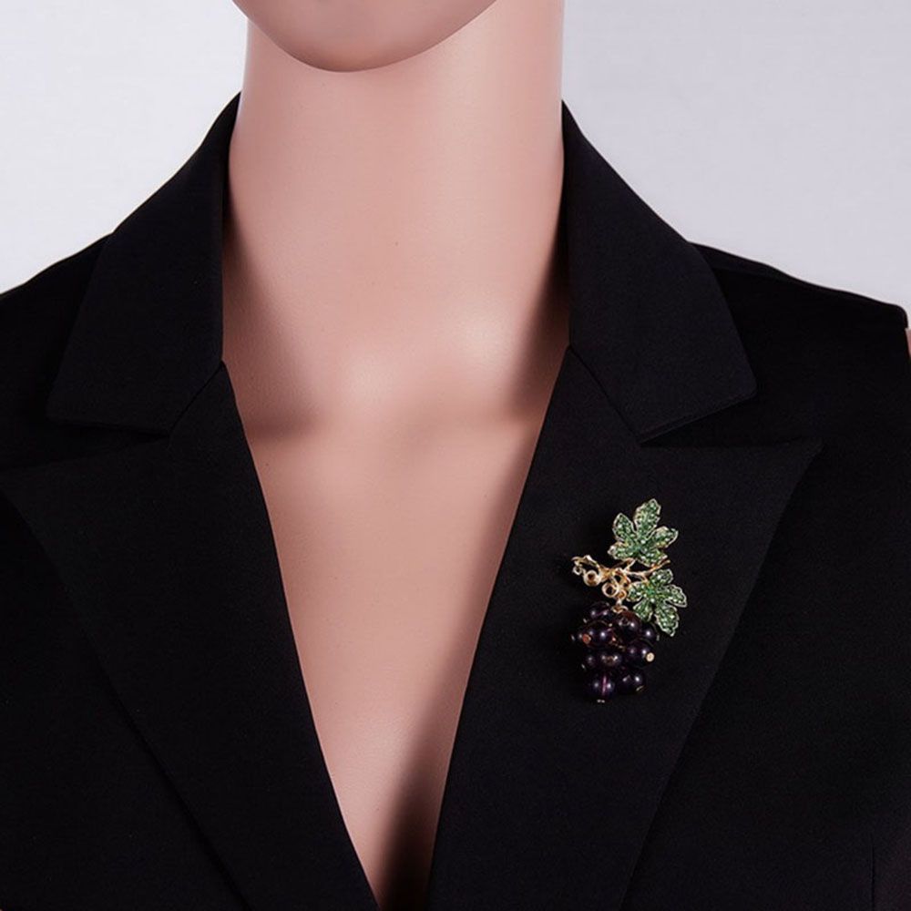 Rhinestones Brooches Crystal for Women Brooch Pins Wedding Vivid Fruit Elegant Jewelry