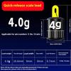 5Pcs Fishing Weights Kit Water Drop Sink Adjustable Proportional Fishing Alert Compact Weight Cylindrical Scale Fishing Tackle