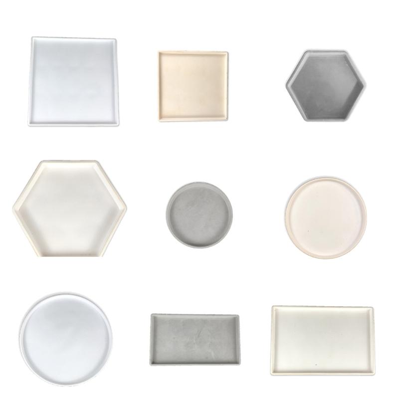Irregular Saucer Shape Mould Square Cups Tray Casting Mould Durable Resin Molds for Unique Ornaments Silicone Molds