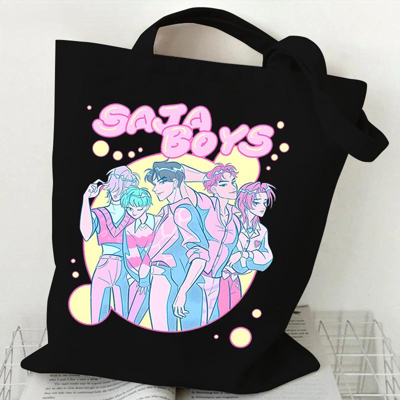 Demon Hunters KPop Demon Hunters Shoulder Backpack Foreign Trade Student Handbag Tuition Bag Large Capacity