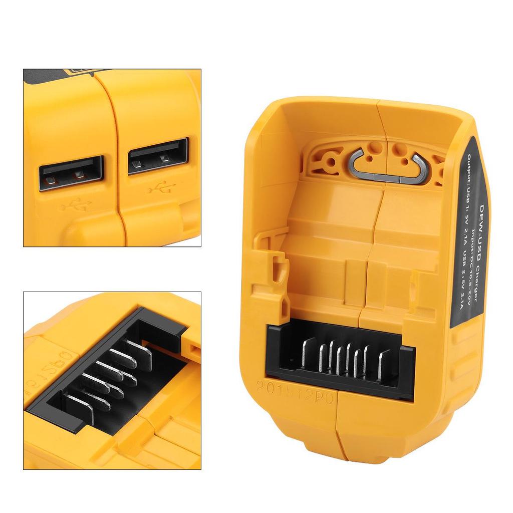 DEWALT Dewei USB Conversion Connector for 10.8/18V Lithium Battery Charging.