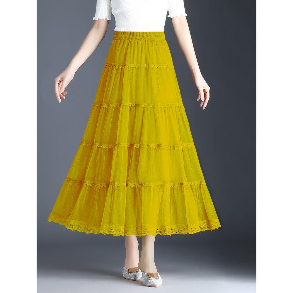 Graceful and Enchanting Flowy Maxi Skirt with Tiered Ruffles and Floral Prints