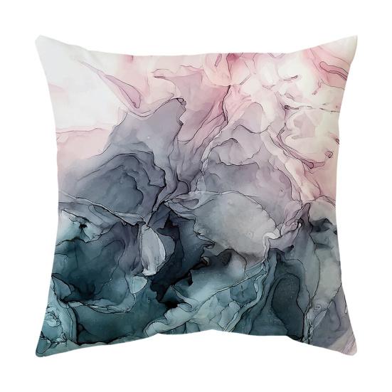Pillow Cover Soft Texture Dustproof Washable Charming Decorative Marble Printed Pillow Cover for Bedroom