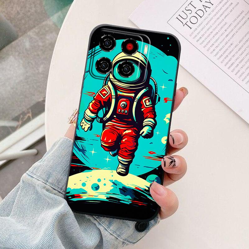 For ZTE Blade A36 4G Phone Case Astronaut Silicone Camera Protection Back Cover For ZTE Blade A56 A76 5G A 36 Funda Coque Shell