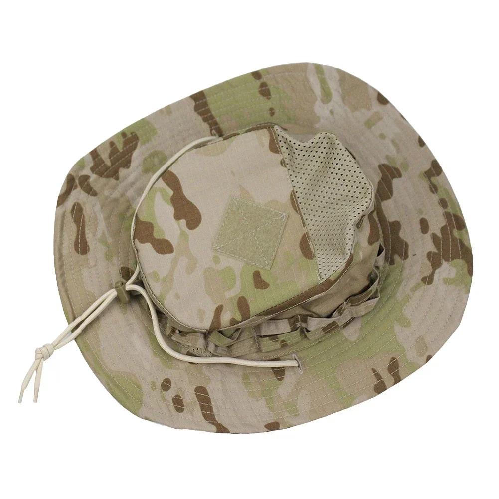 2025Camouflage Enthusiasts Square Pocket Camo Bonnie Cap US Bucket Benny Hats Multicam Fishing Outdoor Hiking Tactical Sun Caps