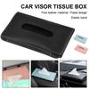 PU Leather Car Sun Visor Tissue Boxes Car Tissue Box Towel Holder Hanging On Visor Auto Interior Storage Decoration Accessories
